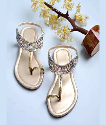 Shoetopia Gold Women's Flats