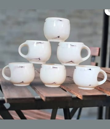 Love Unlimited Solid Bone China Tea Cup 150 ml ( Pack of 6 )