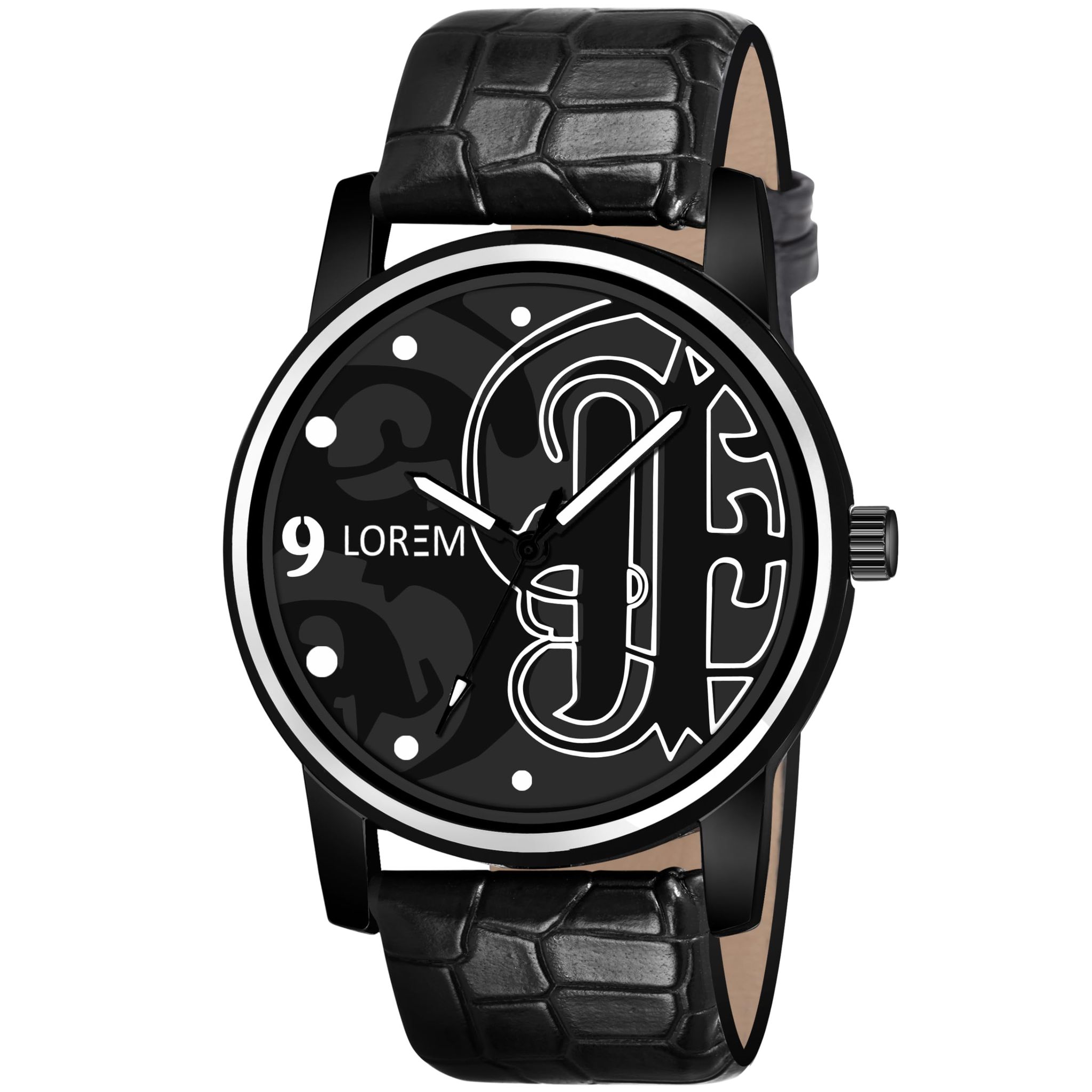 LOREM Black Professional Look Analog Watch for Men LR70-UF