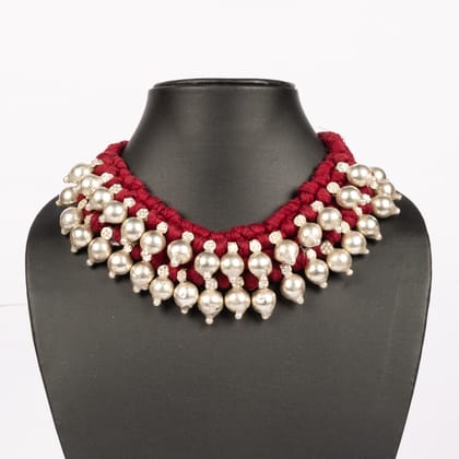 Tribes India Two Line Ghungru Necklace Tribal Design (Multi-Color Thread) Tribes India Two Line Ghungru Necklace Tribal Design (Multi-Color Thread)