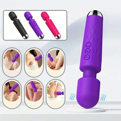 Upgraded Rechargeable Wand Massager | 100% Waterproof Handheld Body Massager for Back, Neck & Shoulders | Portable Deep Muscle Massage Gun with Quiet Operation (Any Random Color) Upgraded Rechargeable Wand Massager | 100% Waterproof Handheld Body Massager for Back, Neck & Shoulders | Portable Deep Muscle Massage Gun with Quiet Operation (Any Random Color)