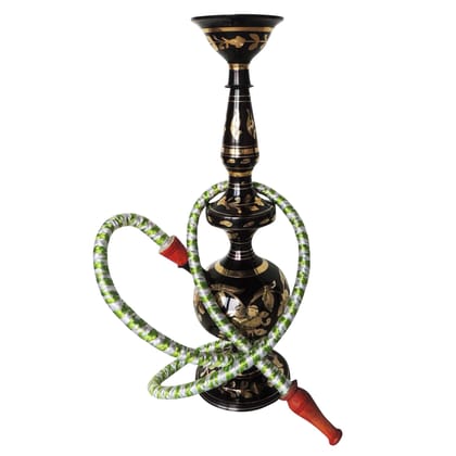 Brass Hookah | Royal Table Decor, Height : 14.4 Inch (FMAS674 C)