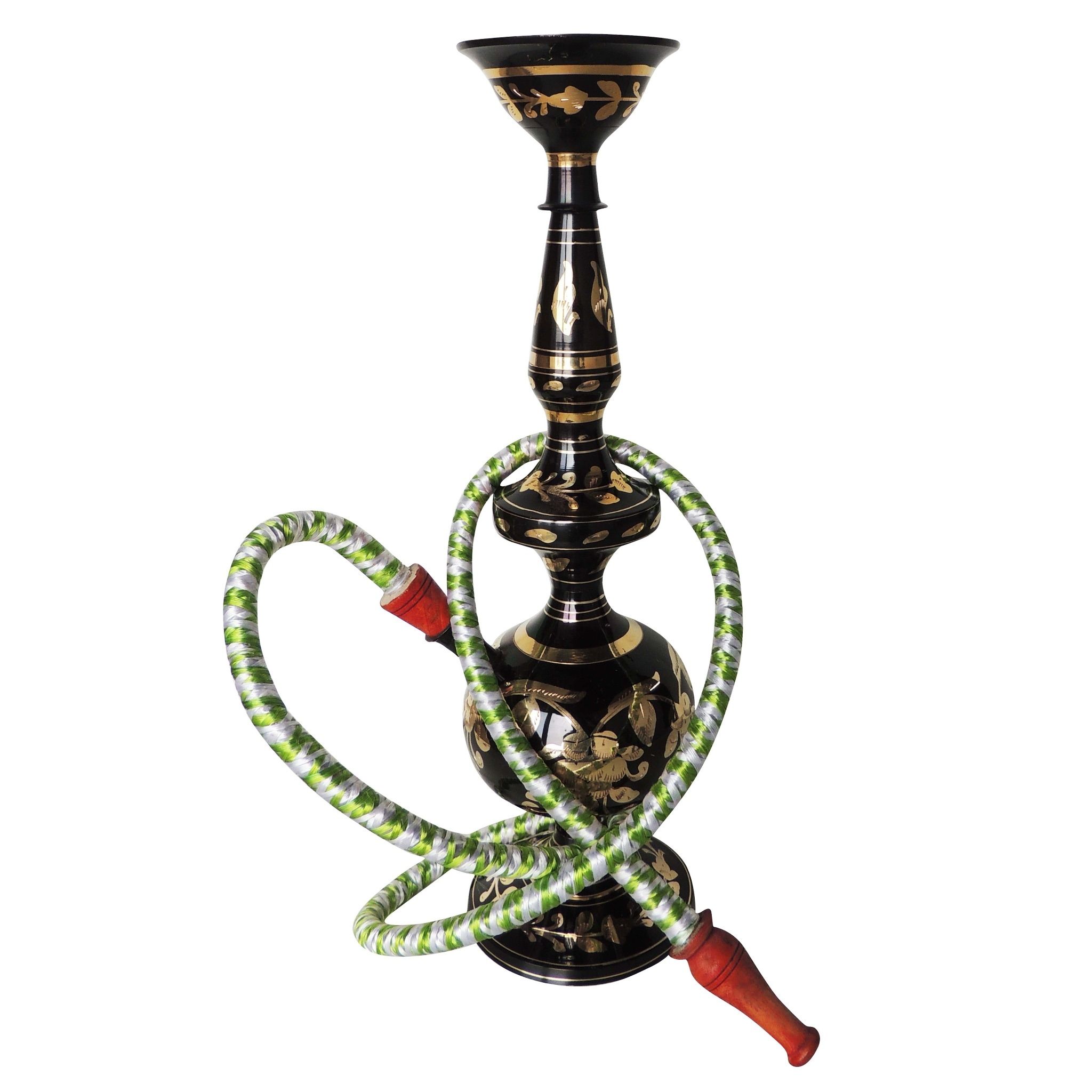 Brass Hookah | Royal Table Decor, Height : 14.4 Inch (FMAS674 C)