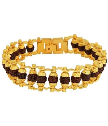 Rudraksh Gold Plated Bracelet (Pack of 1)