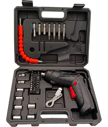 Electric Cordless Screwdriver Kit Set with USB Cable & Rechargeable Battery
