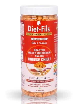 Roasted  Millet Multigrain Snacks Cheese Chilli Combo | Made with Finger Millet, Pearl Millet,Quinoa,Chiaseed,Makhana,Amaranth,Gram,Maize,Rice | Gluten Free | Jain Special No Onion No Garlic| 130 gm x 3