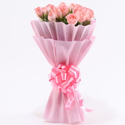 Endearing 20 Pink Roses Bouquet Endearing 20 Pink Roses Bouquet