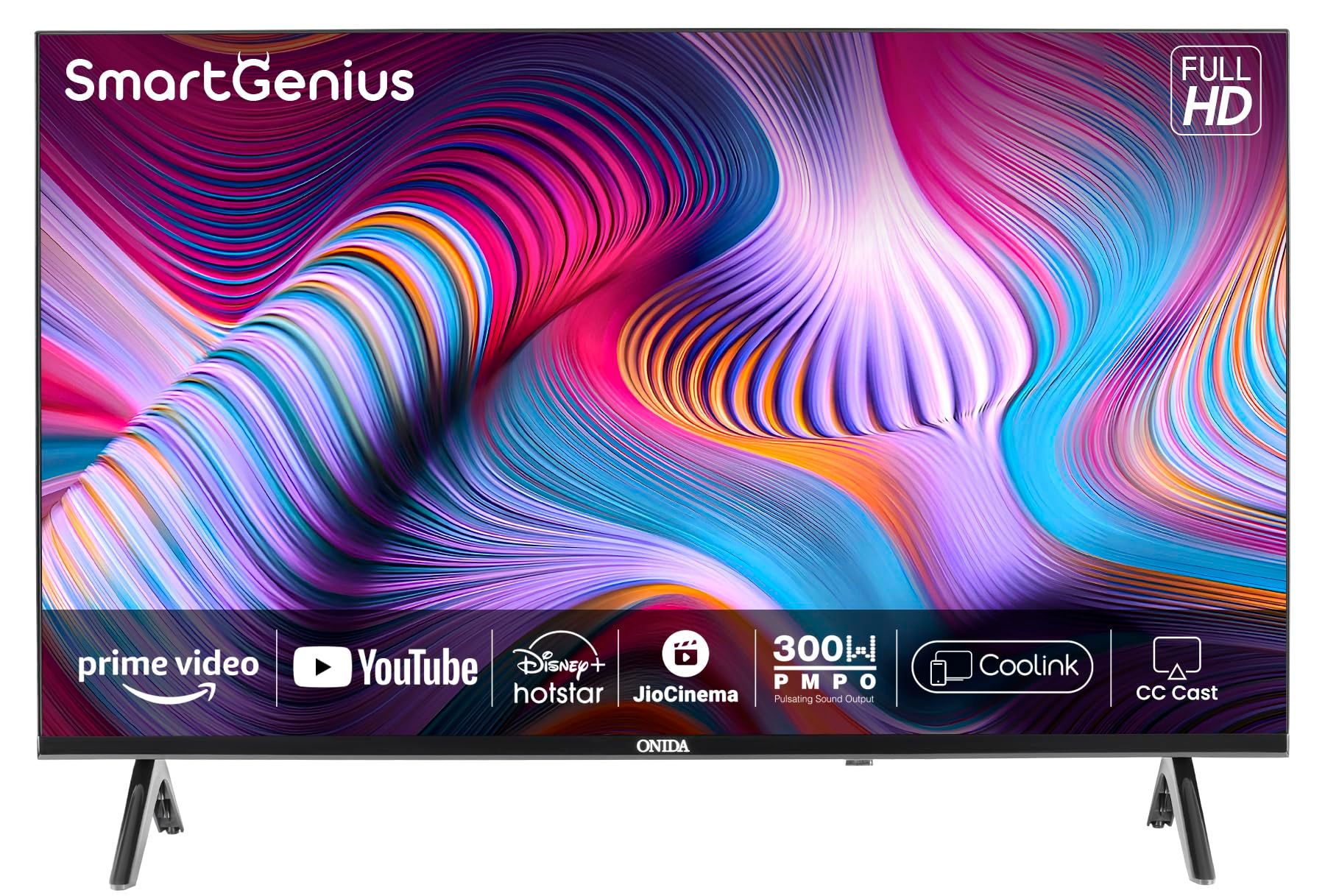 Onida 108 cm (43 inch) Smart Genius Series Full HD Smart LED TV 43ACF Onida 108 cm (43 inch) Smart Genius Series Full HD Smart LED TV 43ACF - Black / 43