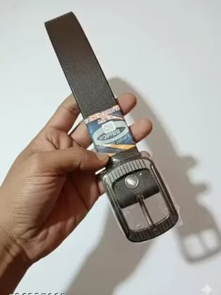 Leather Belt For Men Formal Jean Belts Man Original Branded Buckle Pure chamda ka belt brown colour