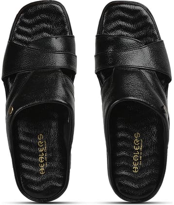 Liberty - Black Men's Leather Slipper