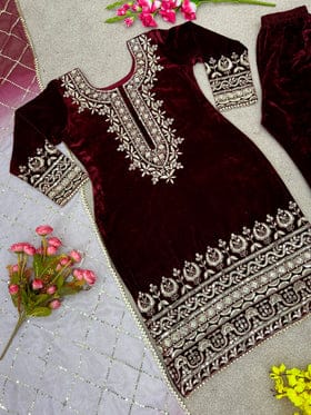 Designer Party Wear Look Top-Bottom And Dupatta