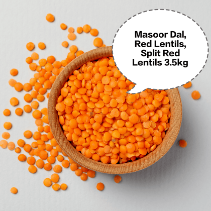 Masoor Dal, Red Lentils, Split Red Lentils, Dhuli Masoor Dal, Malka Masoor 3.5kg Masoor Dal, Red Lentils, Split Red Lentils, Dhuli Masoor Dal, Malka Masoor 3.5kg