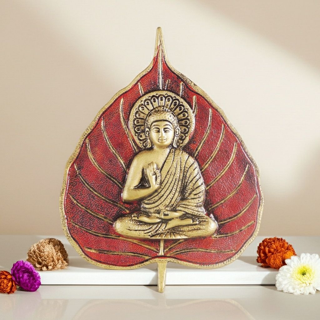 Aluminium Buddha Patta Wall Hanging � Spiritual Decorative Showpiece, Height : 8.4 Inch (ASMAS208 A)