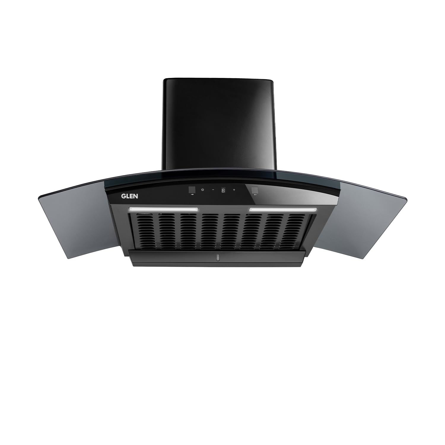 Glen 90 cm 1500 m/hr Filterless Thermal Autoclean Kitchen Chimney, Curved |(Hood Senza Turbo 90,Touch & Gesture Control, Digital Display, Black) Glen 90 cm 1500 m/hr Filterless Thermal Autoclean Kitchen Chimney, Curved |(Hood Senza Turbo 90,Touch & Gestu