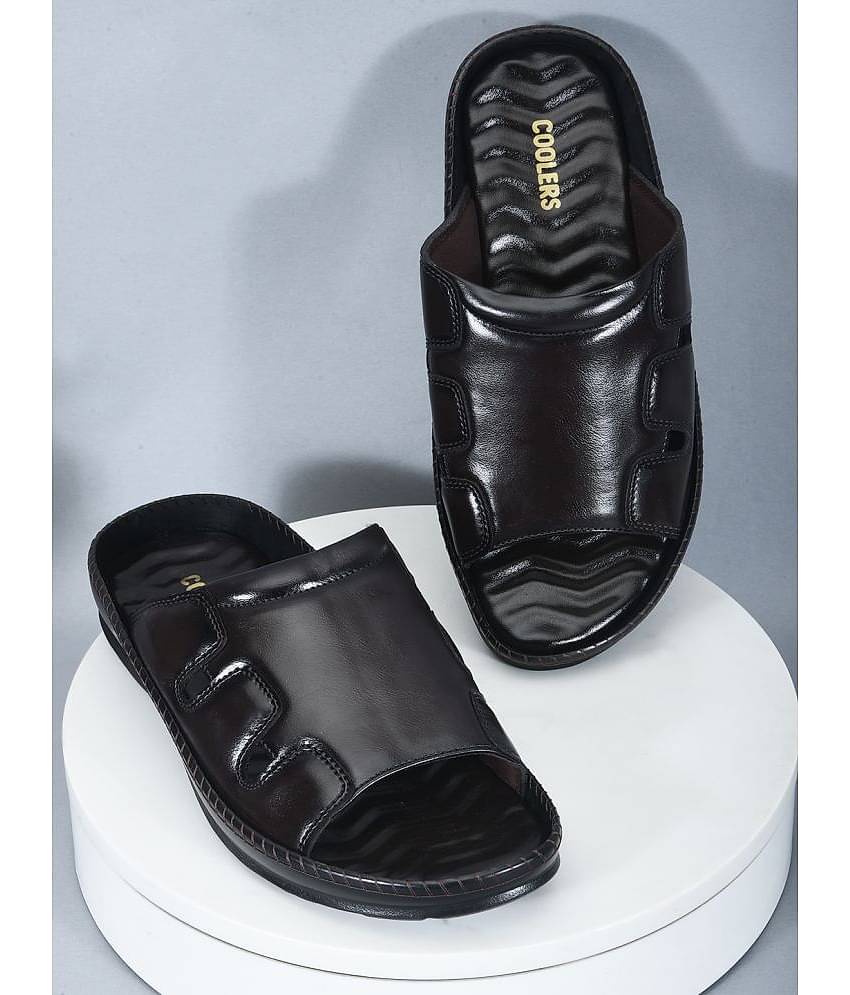 Liberty - Brown Men's Leather Slipper