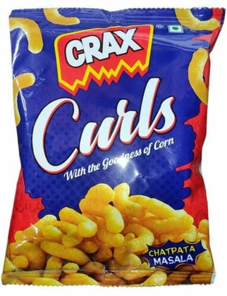 Crax Curls - Chatpata Masala, 66 G Crax Curls - Chatpata Masala, 66 G