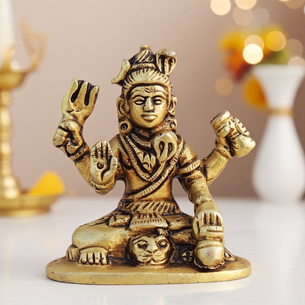 Brass Shiv Ji Idol - Religious Brass Statue, Height : 2.5 Inch (BSMAS1710 C)