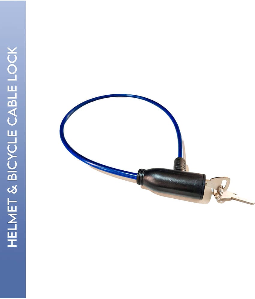 LXMI Aluminium Cable Lock For Helmet & Bicycle (Thin) Multicolour Cable Type Helmet Lock - Key Lock