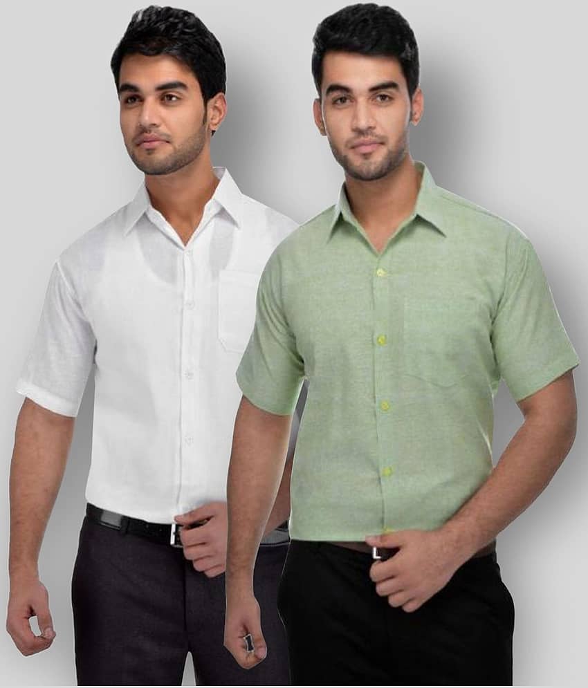 DESHBANDHU DBK - Multicolor Cotton Regular Fit Men's Formal Shirt (Pack of 2)
