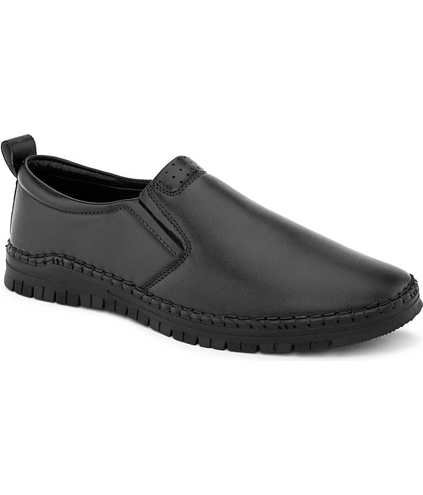 Fashion Victim - Black Men's Slip On Formal Shoes
