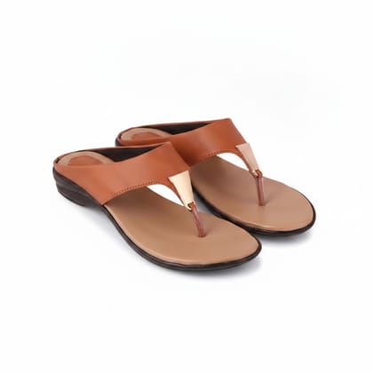 Women's Tan Brown Minimalist Flat Sandals