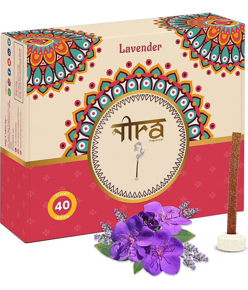 Nira Fragrances Dhoop,Incense Dhoop Sticks Lavender 40 Pieces ( Pack of 1 )