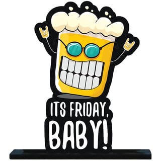 Homeberry It'S Friday Baby - Table Decorative Miniature