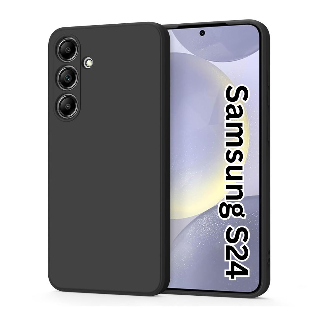 V3Deals Compatible for Samsung S24 Silicone Case with Camera and Screen Protection, Soft Touch, Raised Edge Design, Waterproof, Precise Cutouts