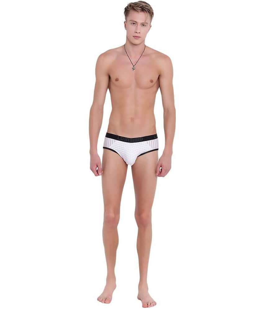 La Intimo Pack of 1 Polyester Briefs For Men's ( White )
