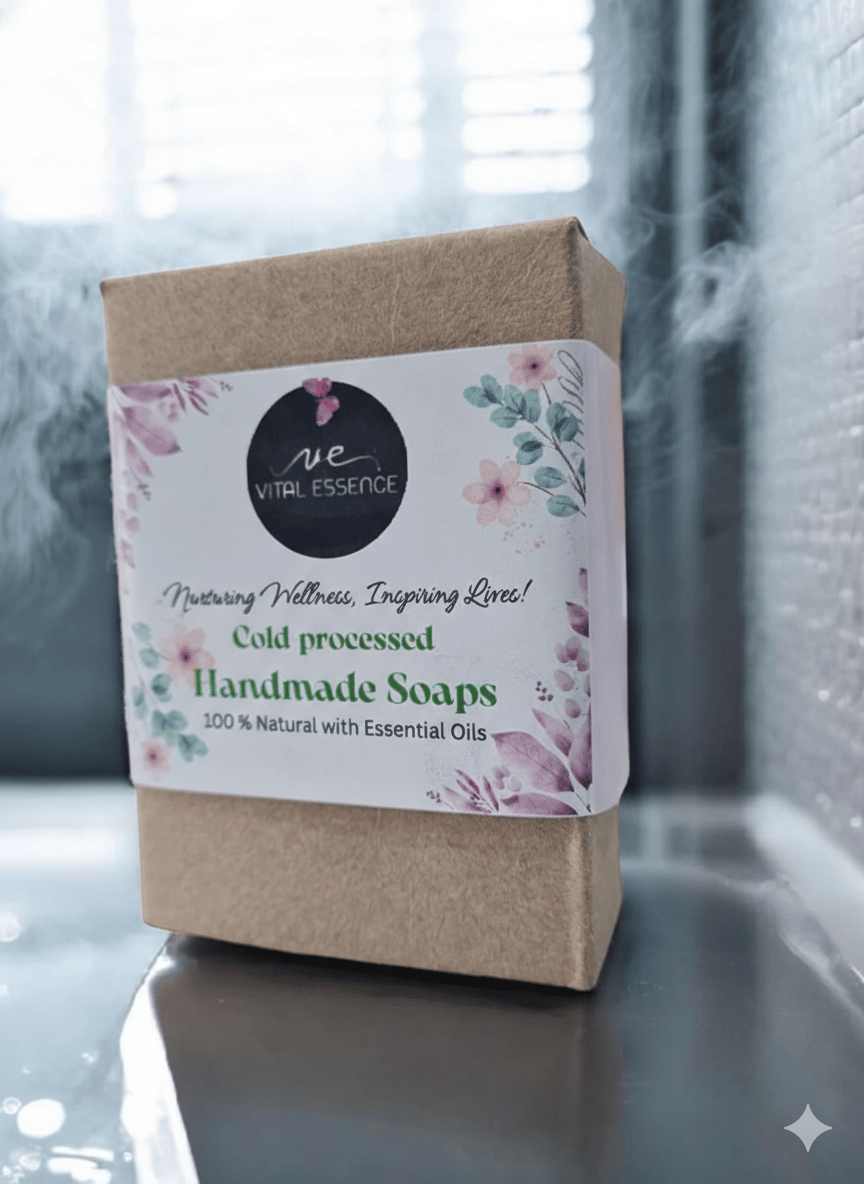 Vital Essence Pure Aromatic Exfoliating Handmade Cold Process Soap Pack of 2
