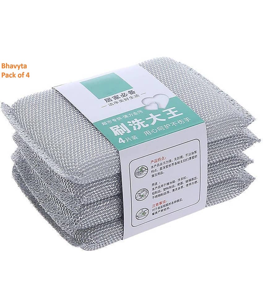 BHAVYTA COSMETIC Sponge Scrubber pad Stainless Steel Scrub Pad