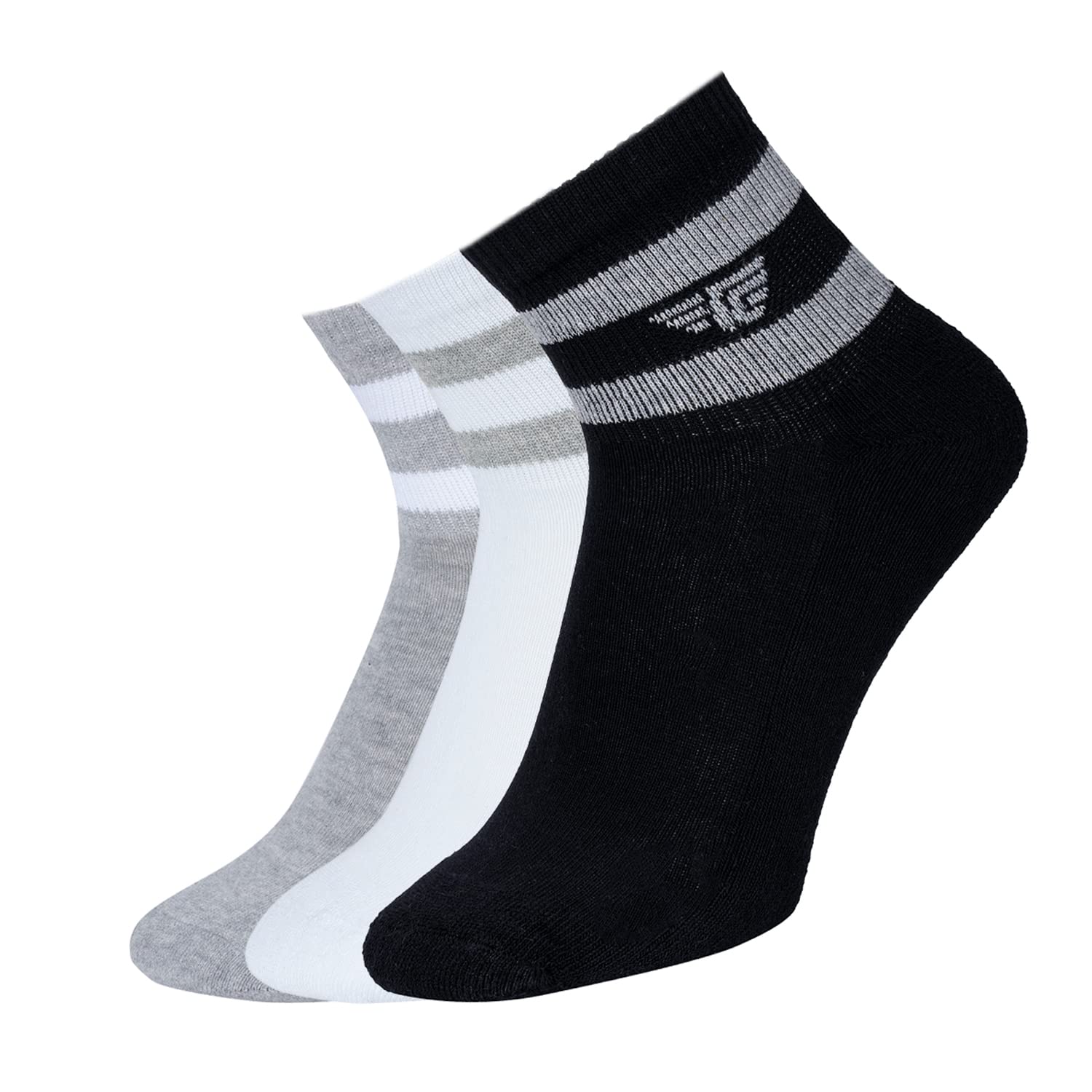 Red Tape Cotton Blend Solid Ankle Length Socks For Men | Pack of 3
