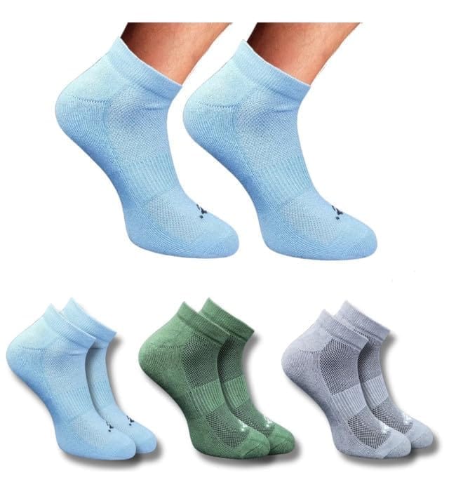 3_Pair Set Unisex Casual Cotton Printed Low Cut Socks (Multicolor)