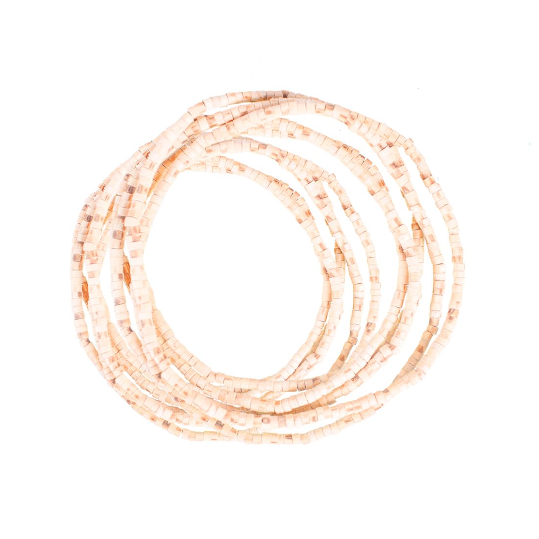 MAYAPURI Original 2 Round Tulsi Kanthi Mala/Holy Basil Wooden Necklace, Adults Unisex