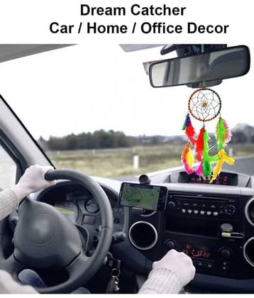 Fashblush Multicolour Dream Catcher for Car Rear View Mirror Dashboard / Home Decor