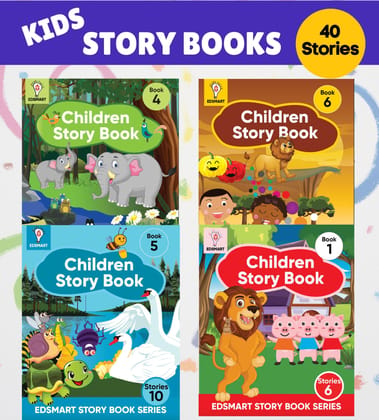 Edsmart Kids Story Book Combo: 4-Edsmart Children Story Book Set for Ages 3-10 | 32 Pages Each | 40 Child friendly stories with Pictures | Tales on ... Kindness, Sharing, Panchatantra, Tenali Rama [Paperback] [Jan 01, 2022] Edsmart Edu Services Pvt Ltd