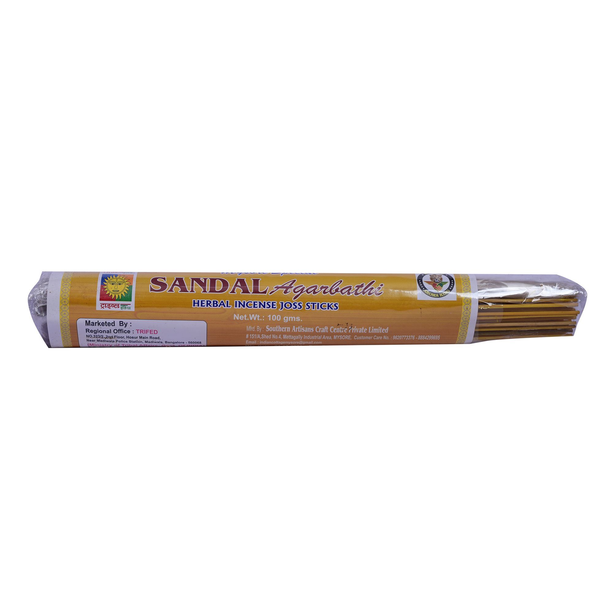 Mysore Special Sandal  Agarbathi Herbal Incense Joss Sticks - 100 gms