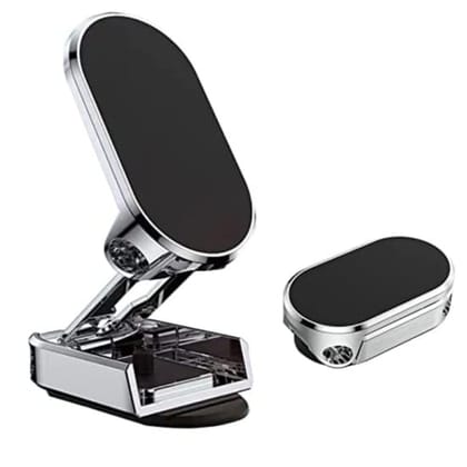 WUGO::Magnetic Mobile Holder for Car 360 Degree Rotation Dashboard Stand, Universal Magnetic Cell Phone Stand for Cars Alloy Folding Compatible with Smart phones, Perfect for GPS and Compatible with a Wide Range of Phones