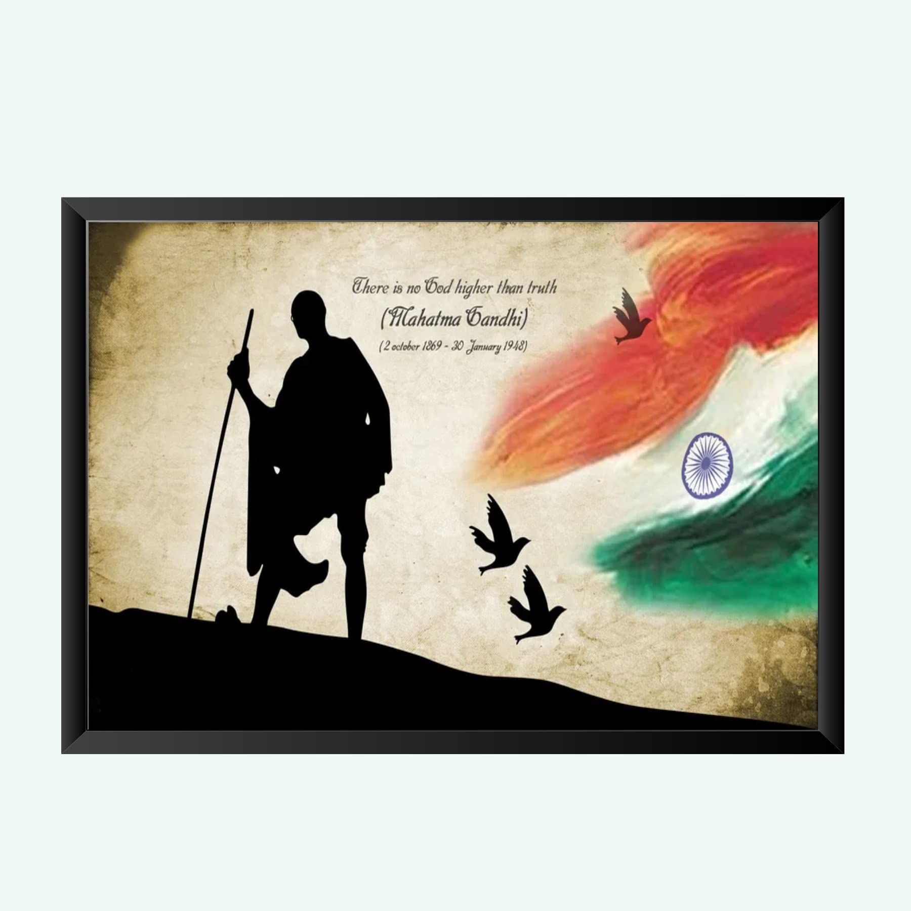 NOKKES Gandhi ji Wall Photo Frame For And Wall Decoration Wall Photo Frame Size 8X12 Inch_9