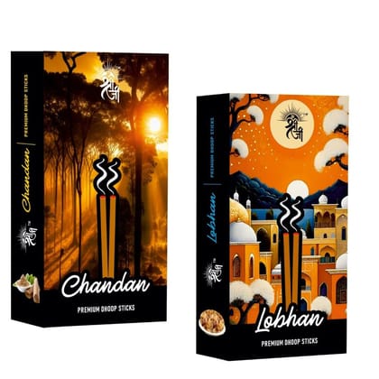 Shri Shriji Flam Chandan Incense Sticks (Combo) � Aromatic Sandalwood Fragrance for Home, Meditation & Relaxation � Natural & Long-Lasting