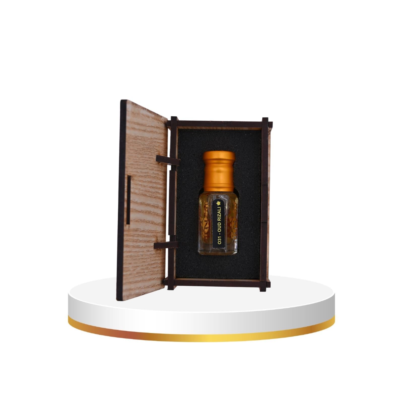 alnaqi fragrances Oud Rizali Attar Perfume Oil| Unisex Arabian Attar| Alcohol-Free Roll-On| Long-Lasting Concentrated Perfume Oil with Rich Oud- Smoky Woody & Amber Notes