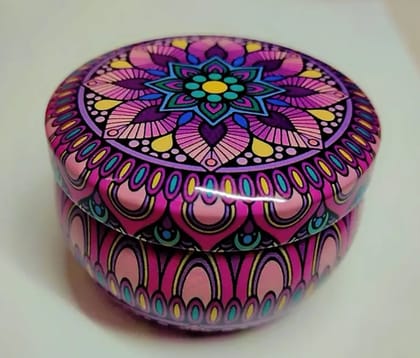 Mandala Design Candle Making Jar with Lid  Decorative Candle Container 60 ml
