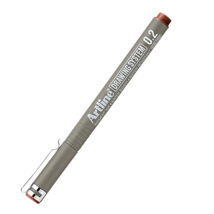 Artline Drawing System Pen 0.2 Marker Sepia Colour Pack of 12 | Explore Various Drawing Techniques for Artists & Designers
