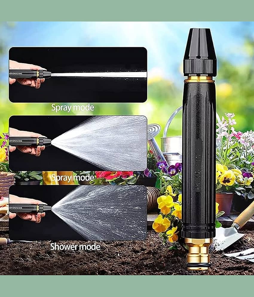 Spray Car Wash Water Gun, Car Wash Garden Watering Tool,Black High Pressure Nozzle 1pc