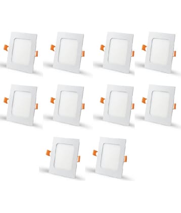 6 Watt LED Square False Ceiling Panel Light for POP (Warm White, Pack of 10) with 2 yrs Warranty