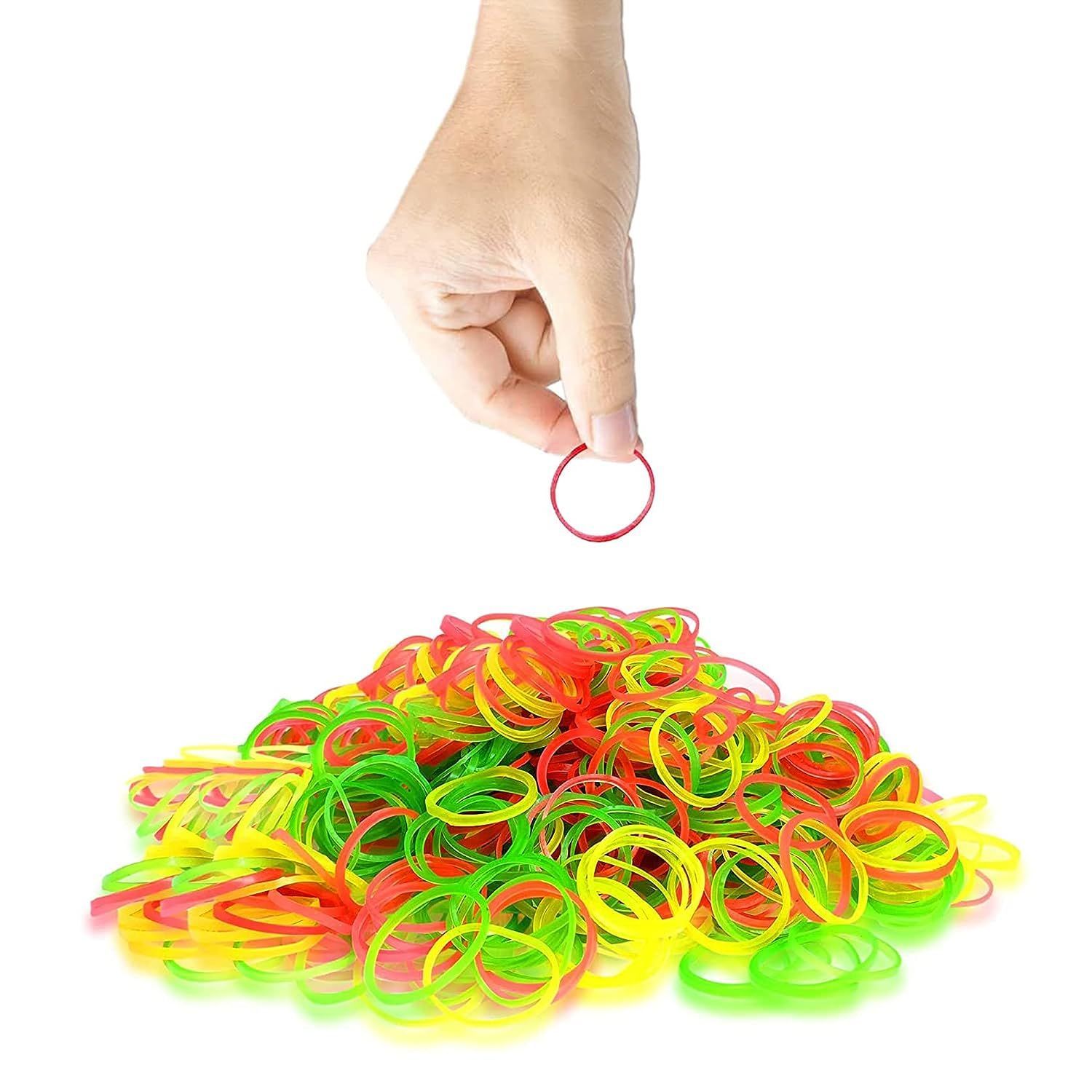 Strong & Reusable Rubber Bands: Multicolor for Office, Home & School, Hair accessories