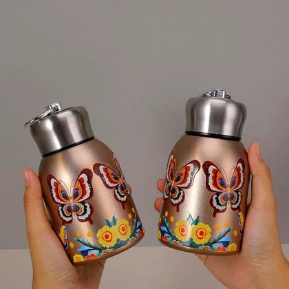 Mini Stainless Steel Thermal Bottle 300ML - Vacuum Insulated Water Bottle (colour - multi) by Ruhi Import Store