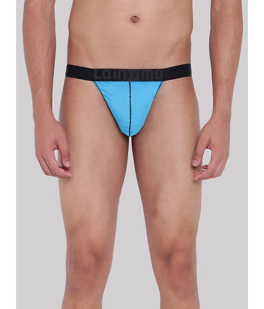 La Intimo Pack of 1 Modal Thongs For Men's ( Blue )