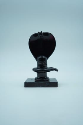 Handcrafted Black Glass Shivling Showpiece Handcrafted Black Glass Shivling Showpiece