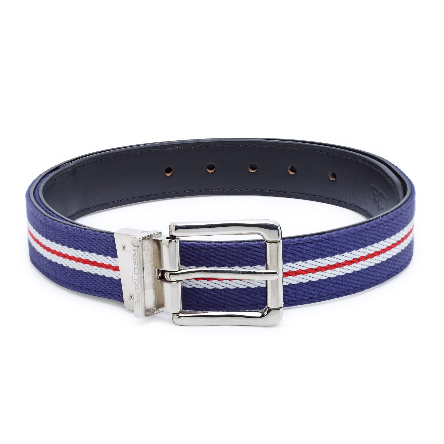 Red Tape Men Navy Black Leather Reversible Belt